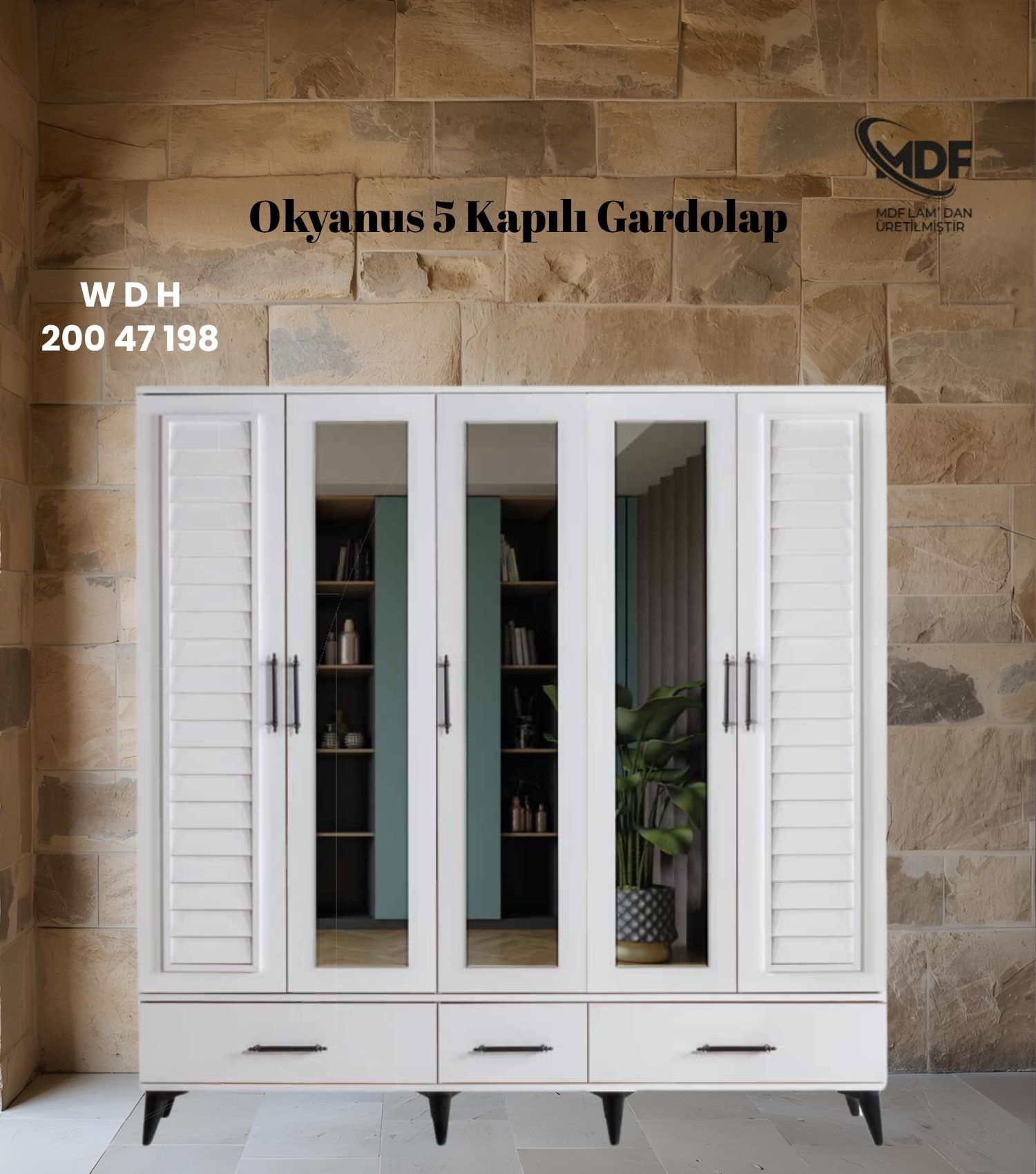 5 Kapılı Gardolap