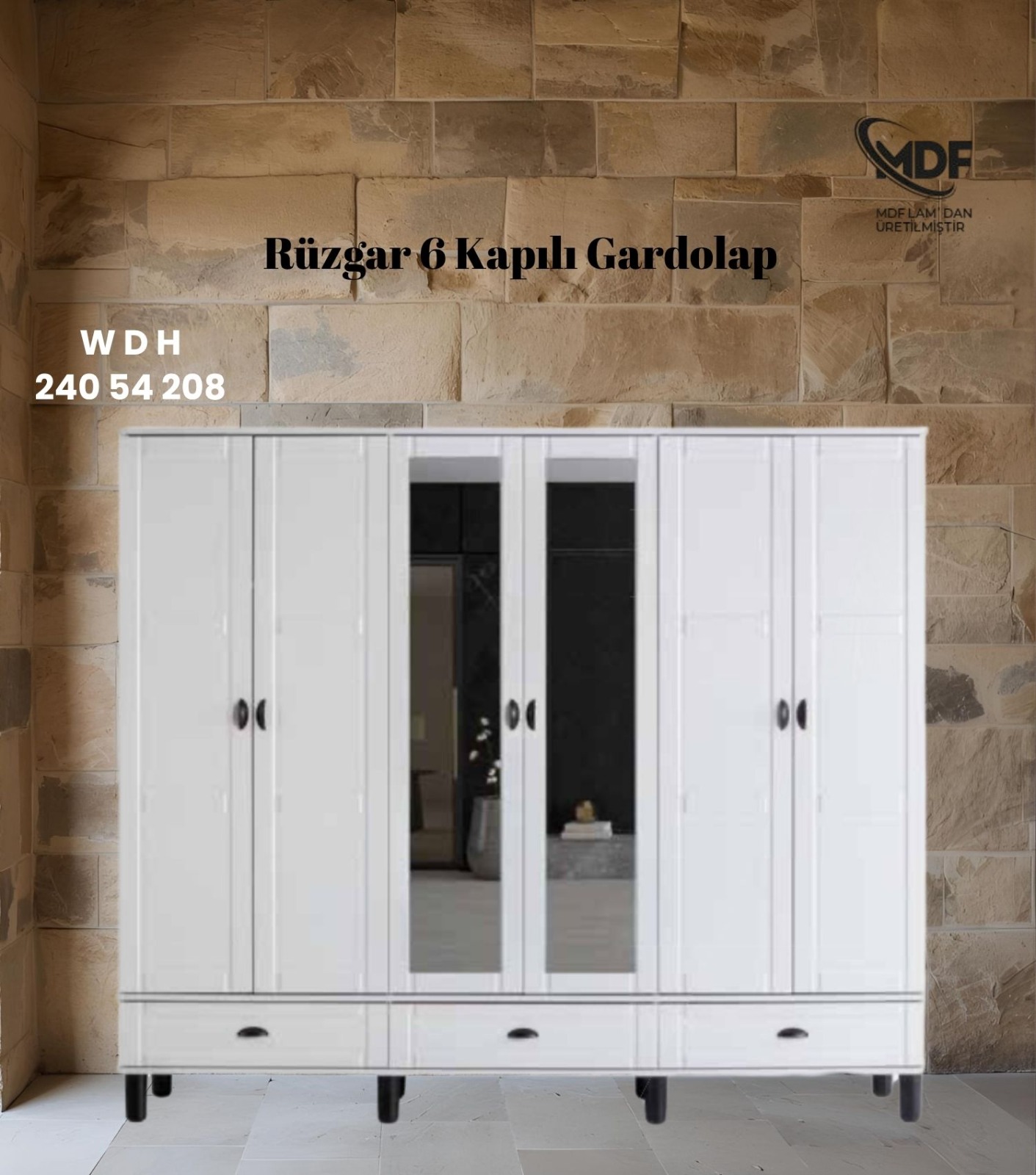 6 Kapılı Gardolap