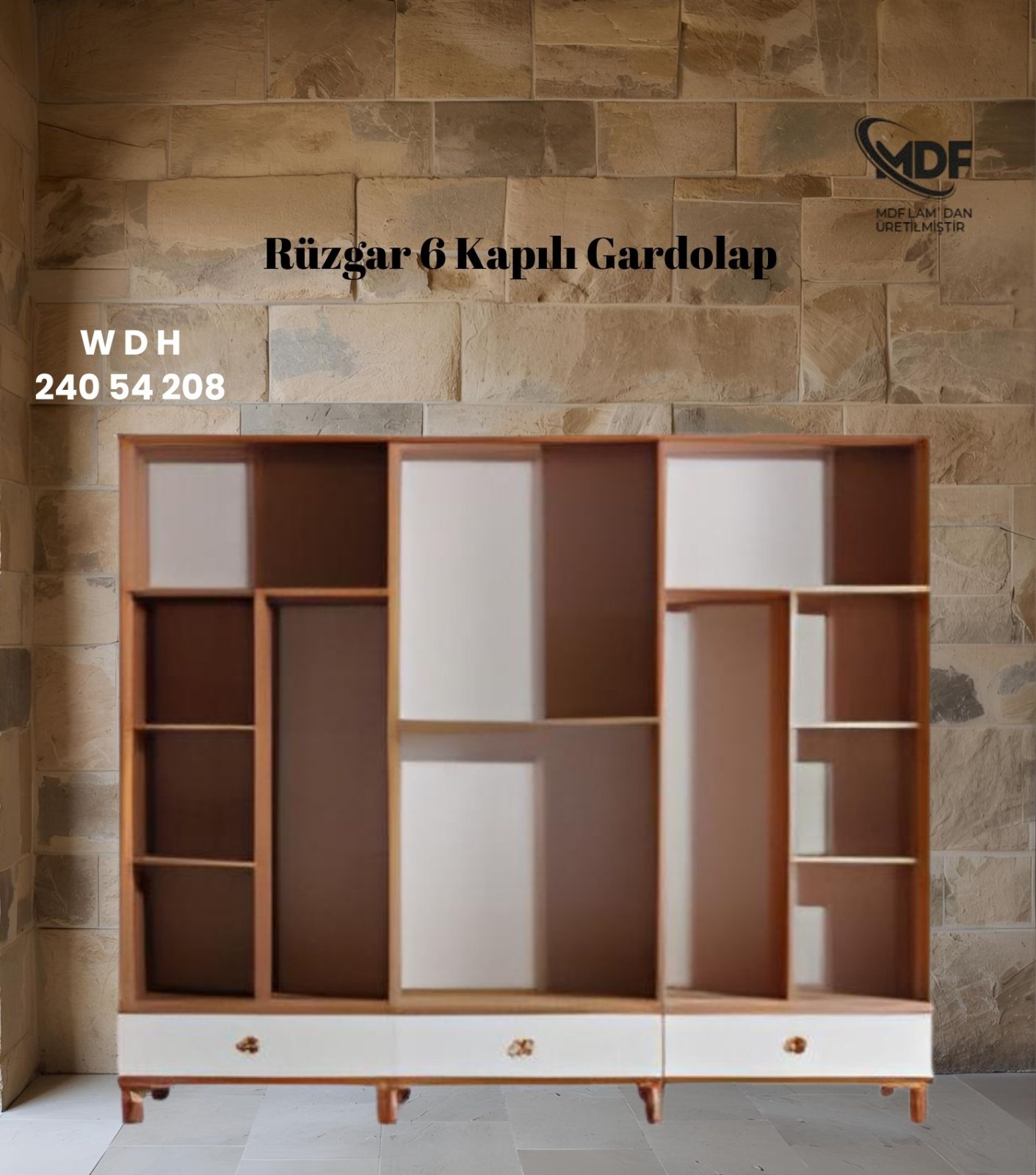 Rüzgar 6 Kapılı Gardolap / Dolap