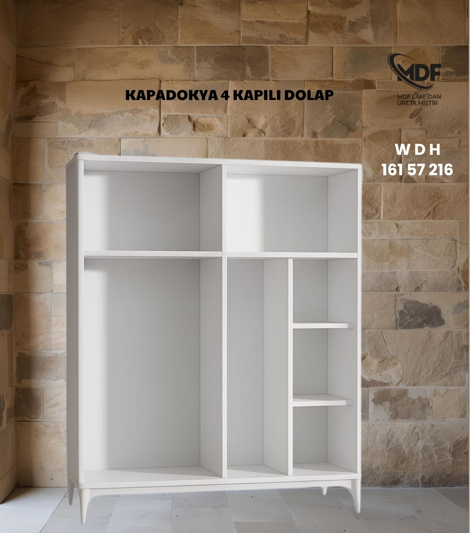 Kapadokya 4 Kapılı Gardolap / Dolap